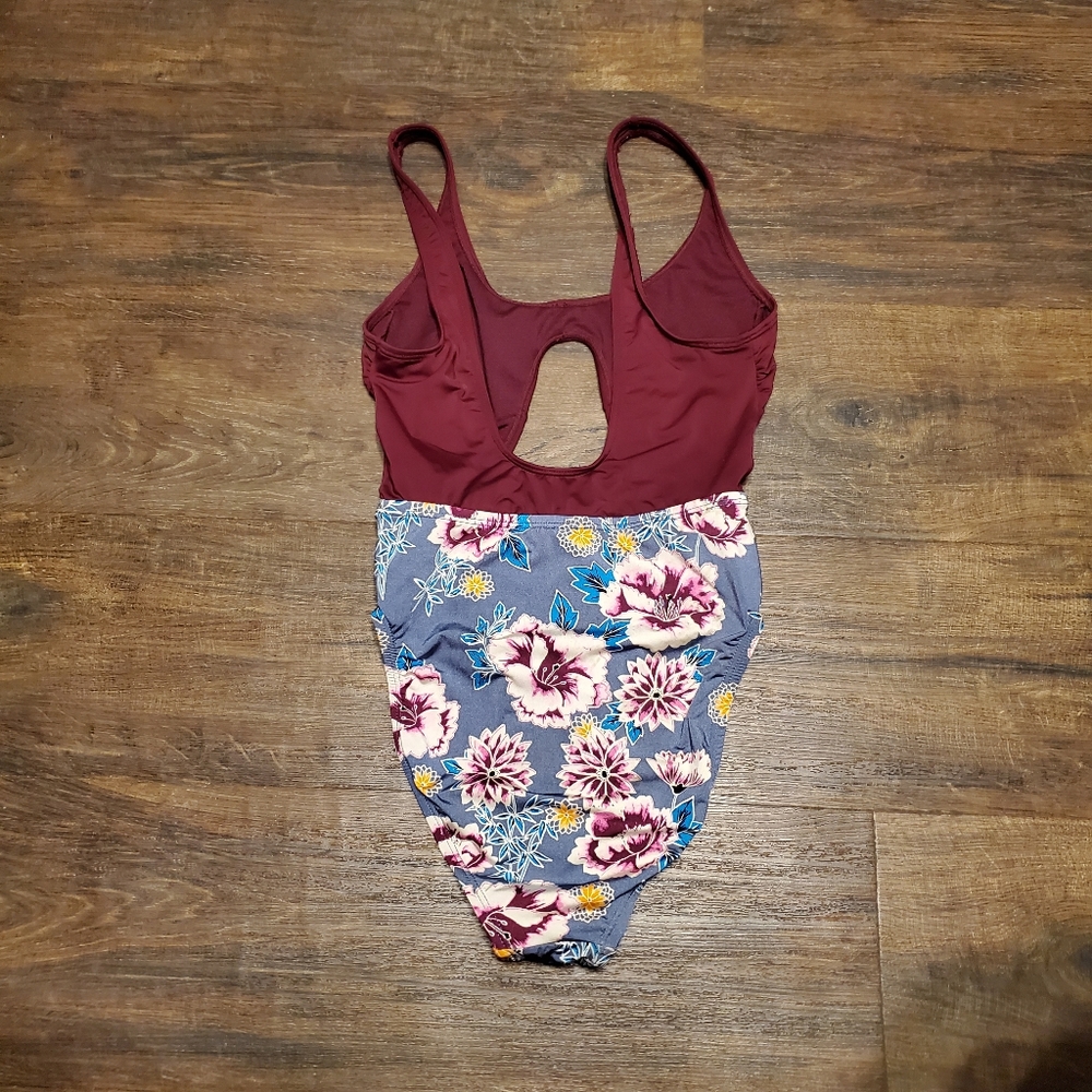 The Bikini Lab S Floral Color Block Swimsuit Onep… - image 3